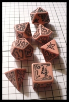 Dice : Dice - Dice Sets - Q Workshop Call of Cthulhu II Pink and Black - Q Prize Jan 2010